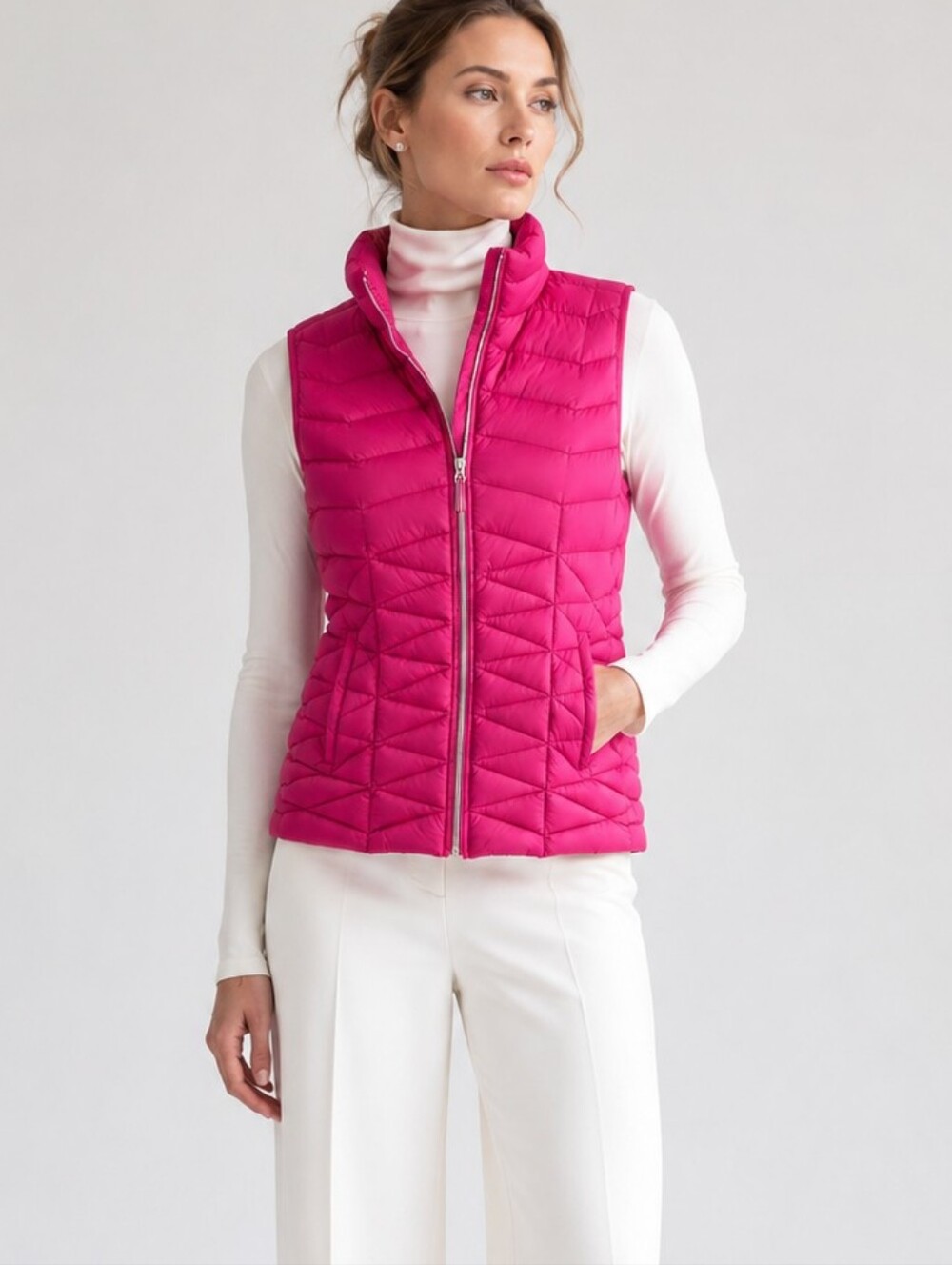 Tangerine Down Pink Puffer Vest